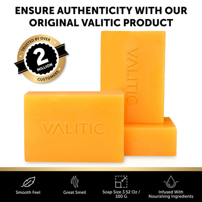 VALITIC Kojic Acid Soap for Hyperpigmentation with Turmeric 2 Pack