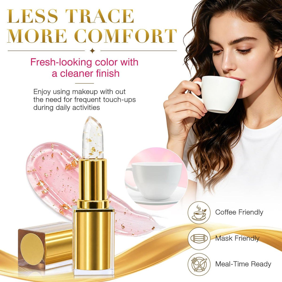 PDAM Kivora pH Color Changing Lipstick, Long Lasting Moisturizing Kivora Signature Lipstick with Transfer‑Proof Finish, Skin‑Adaptive Color, Ideal Holiday Gift (2‑Pack)