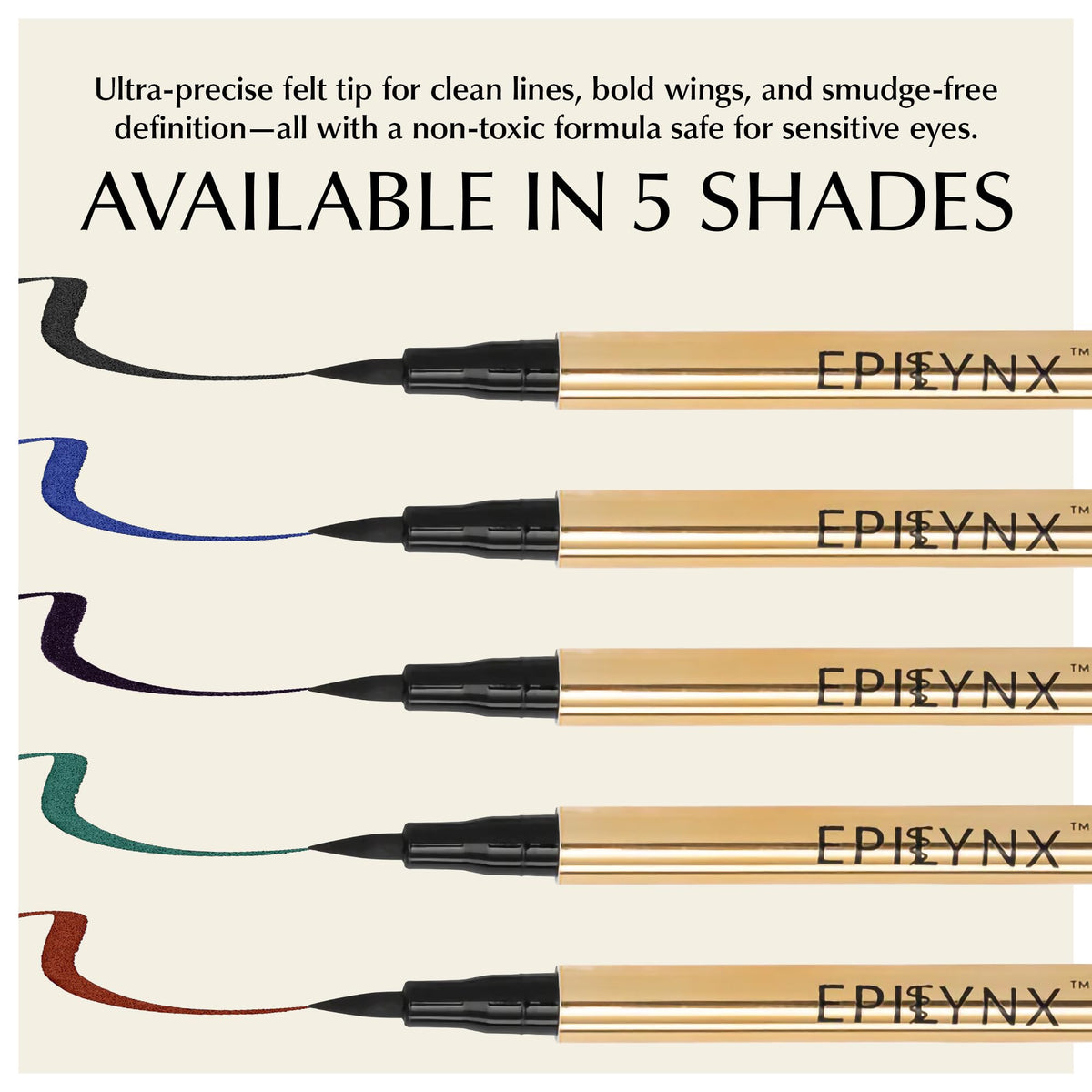EPILYNX All Day Waterproof Liquid Eyeliner, Dark Purple 2mL