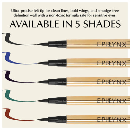 EPILYNX All Day Waterproof Liquid Eyeliner, Dark Purple 2mL