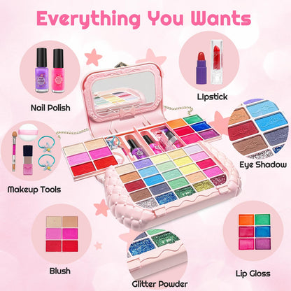 Kids Makeup Kit for Girl, Real Washable Kids Makeup Sets for Girls 5-8