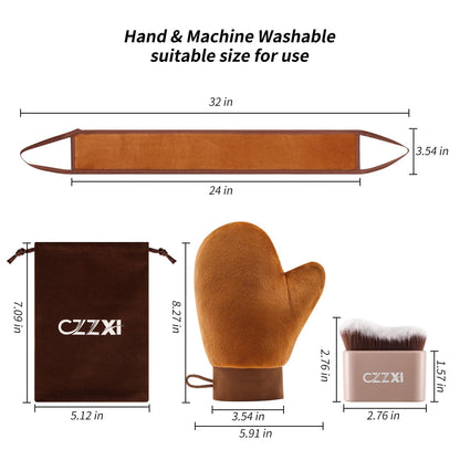 CZZXI Tanning Mitt, Body Brush & Back Tanner Applicator Kit
