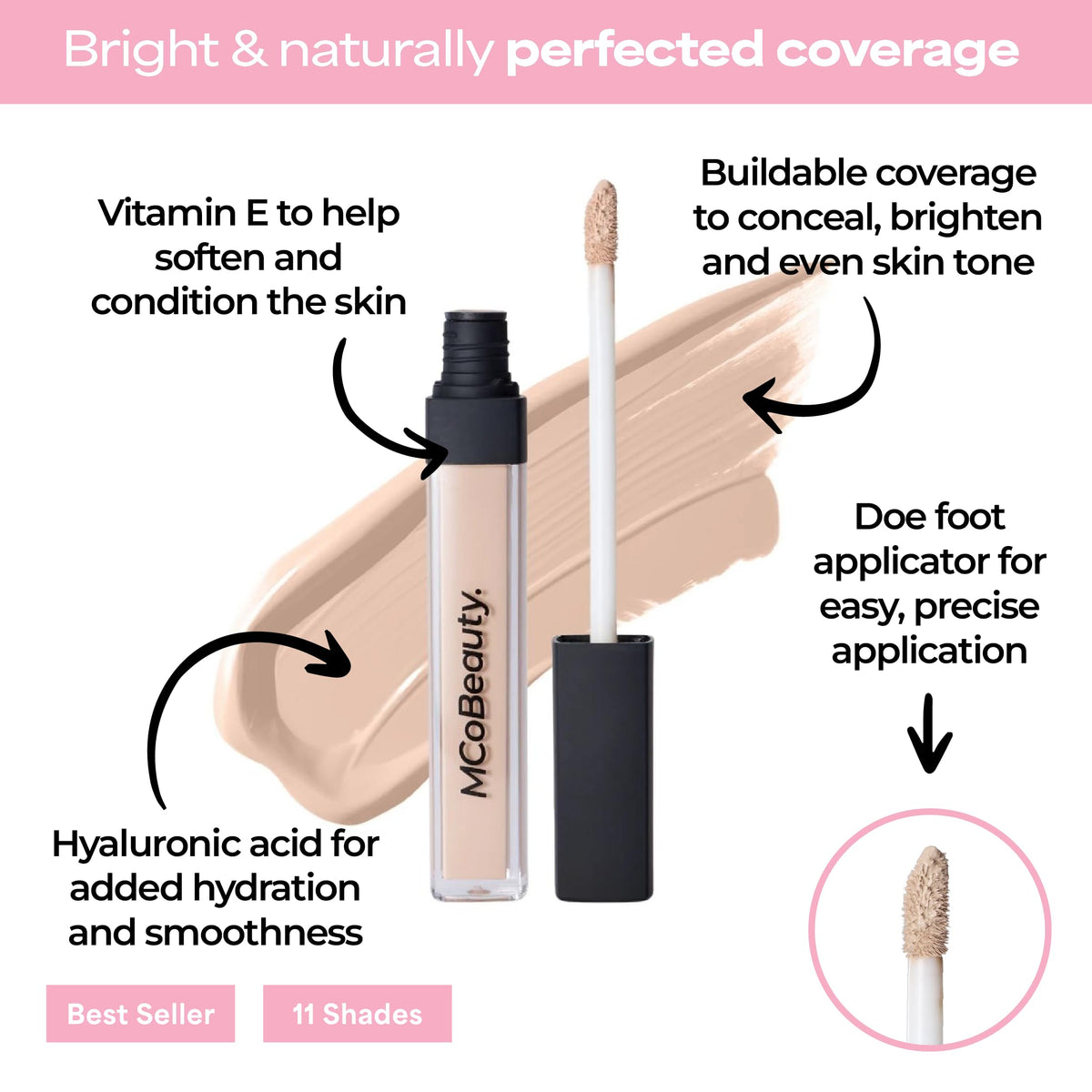 MCoBeauty Brighten & Perfect Cream Concealer - 2 Light Fair