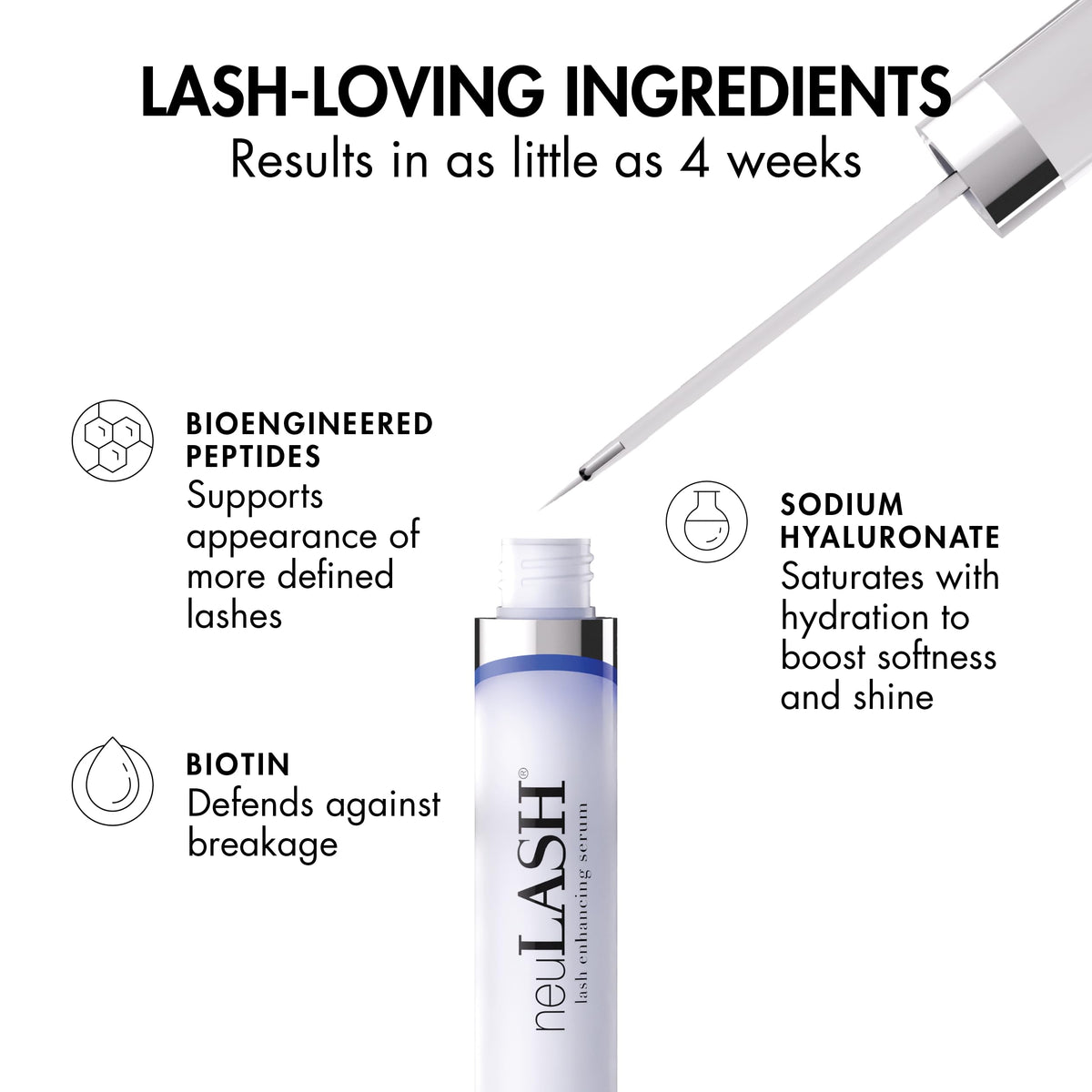 neuLASH 3.2mL Eyelash Enhancing Serum, 8-12 Weeks of Coverage