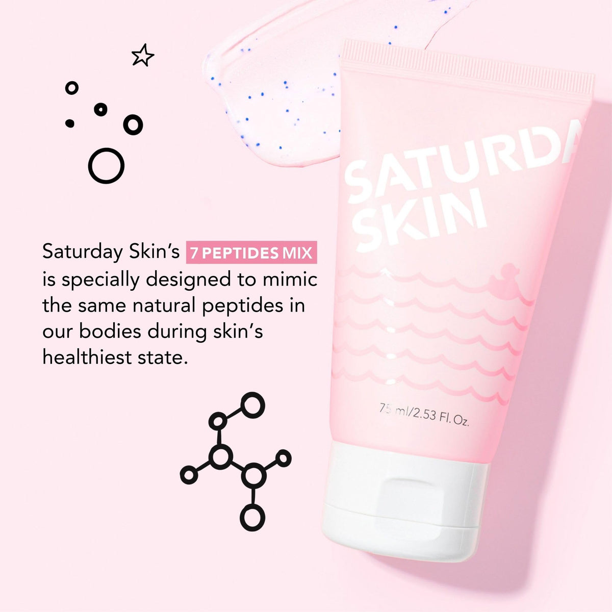 Saturday Skin Face Peeling Gel - Fruit Enzyme Exfoliating Scrub, 2.53 fl oz
