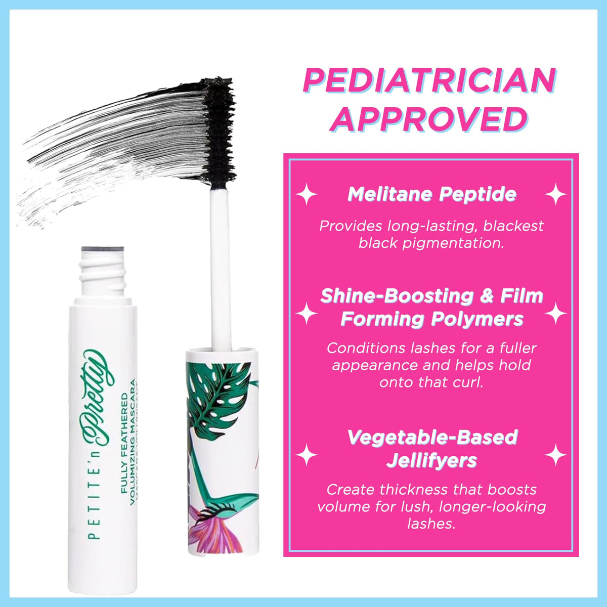Petite 'n Pretty Fully Feathered Volumizing Mascara for Kids Tweens Teens