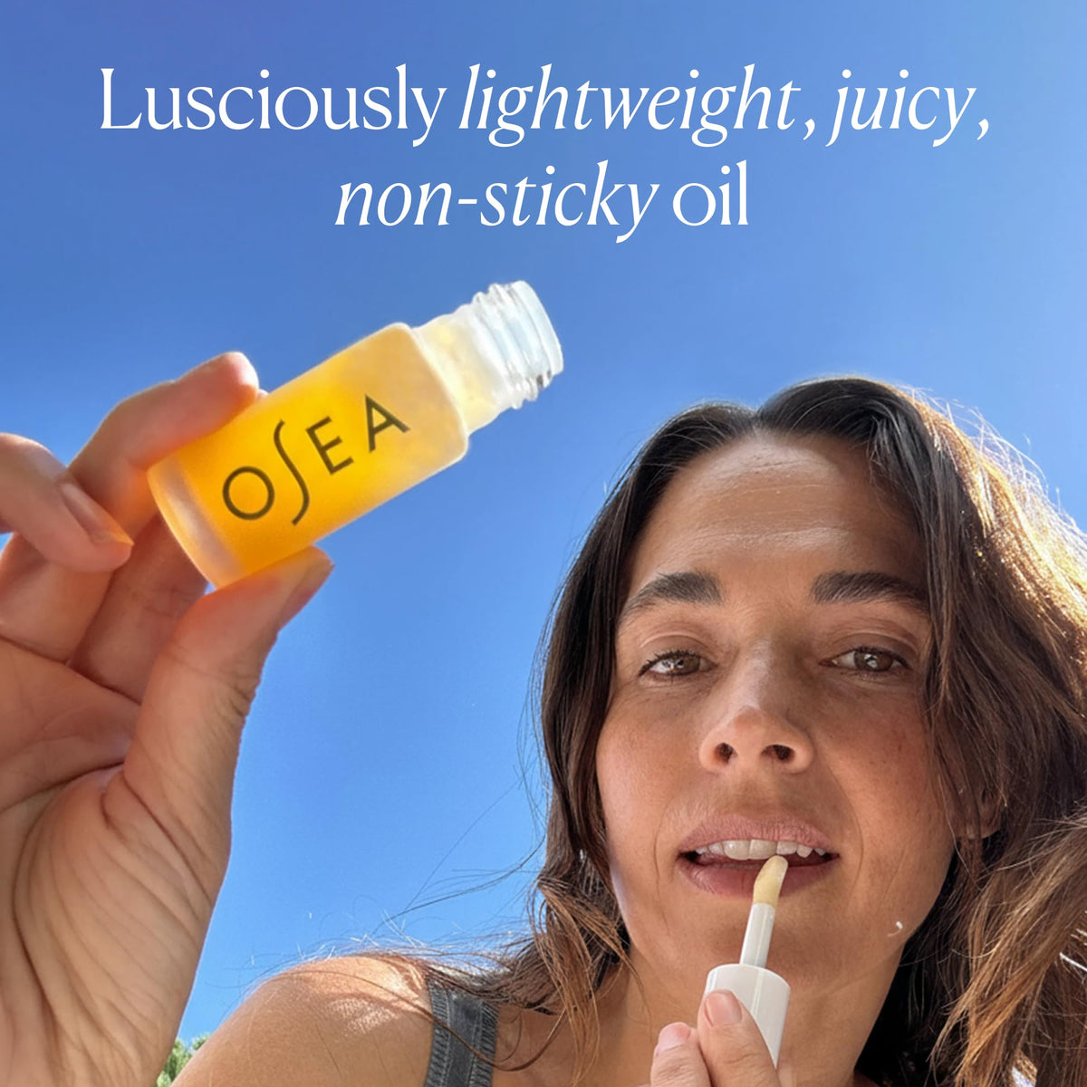 OSEA Hyaluronic Lip Oil Booster, High-Shine, Non-Sticky, Glossy