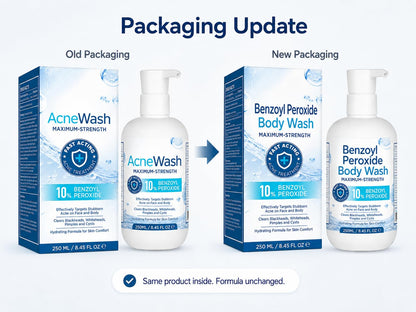 Hermon Benzoyl Peroxide Body Wash: 10% Benzoyl Peroxide Acne Wash for Face, Skin, Butt, and Back Acne - Maximum-Strength Fast-Acting Acne Control Cleanser 8.45 Fl. Oz.