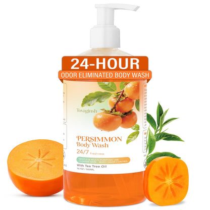Persimmon Body Wash for Body Odor Control, Eliminate Old People Smell