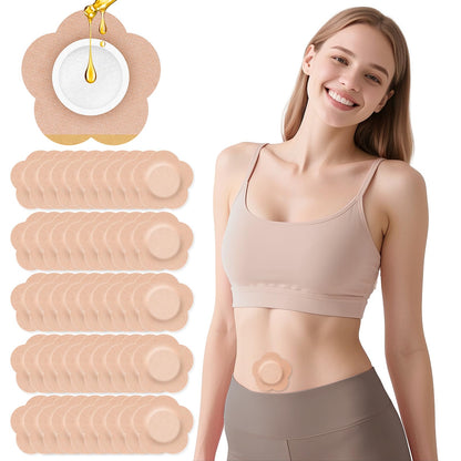 wobtg 50PCS Castor Oil Patches, Castor Oil Pack Wrap