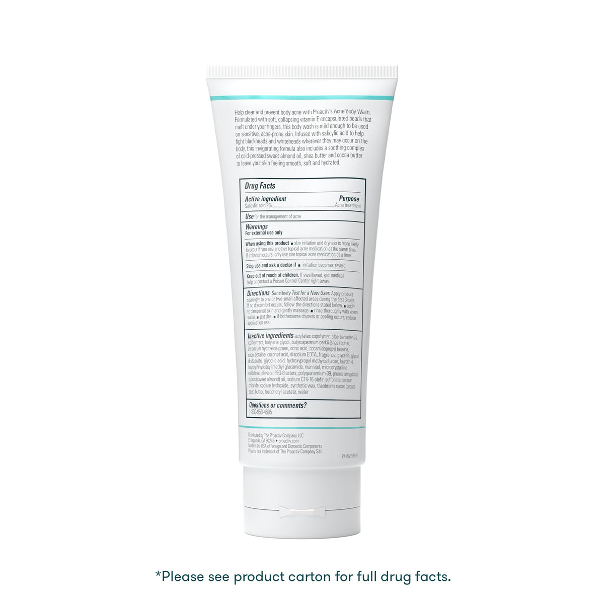 Proactiv Acne Body Wash, Salicylic & Glycolic Acid Body Cleanser, 9 Fl Oz