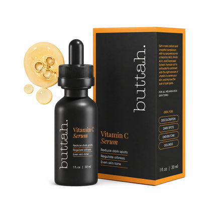 Buttah Skin 15% Vitamin C Serum 1 FL oz 30mL - For Uneven Skin Tone - Ferulic Acid - Anti-Dark Spot Vitamin C Serum For Face