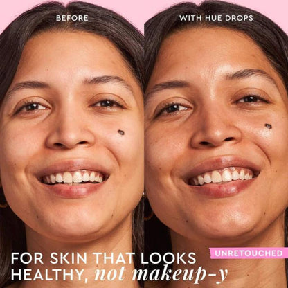 Glow Recipe Hue Drops - Mini Tinted Face Serum - Bronzing Drops to Brighten & Hydrate - Skincare Makeup Primer & Liquid Highlighter to Blur Pores for a Radiant, Even Skin Tone - Sun Glow (15ml)