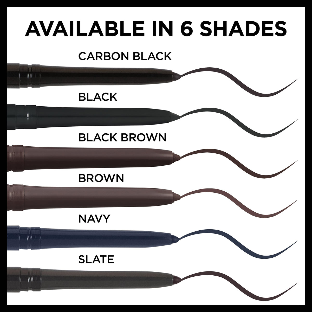 L'Oreal Paris Makeup Infallible Never Fail Original Mechanical Pencil Eyeliner with Built in Sharpener, Black Brown, 0.008 oz., 2 Count