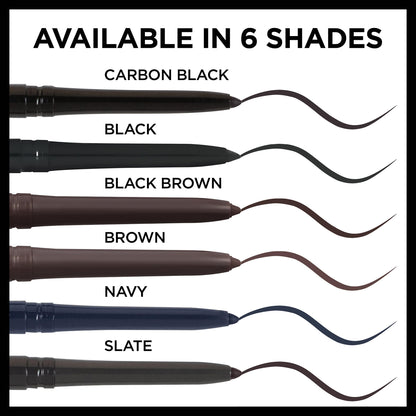 L'Oreal Paris Makeup Infallible Never Fail Original Mechanical Pencil Eyeliner with Built in Sharpener, Black Brown, 0.008 oz., 2 Count