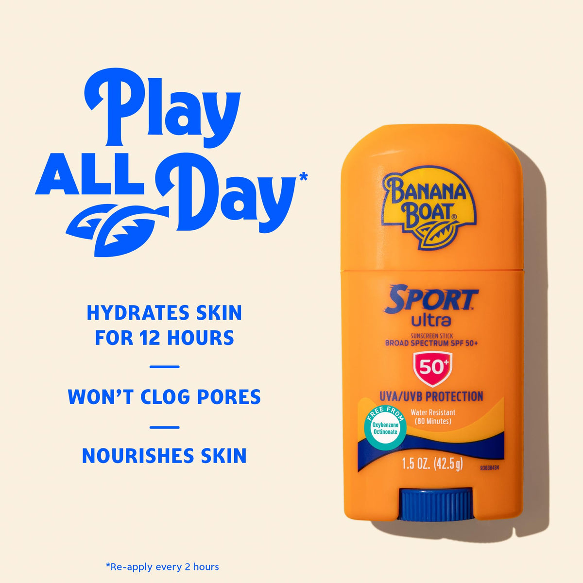 Banana Boat Sport SPF 50 Sunscreen Stick, 1.5 oz