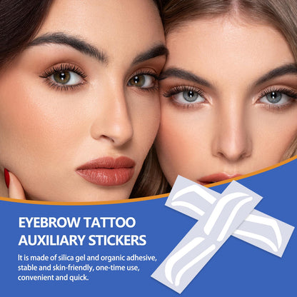 12Pairs Airbrush Eyebrow Shaping Stickers Stencils Shape Tape Disposable