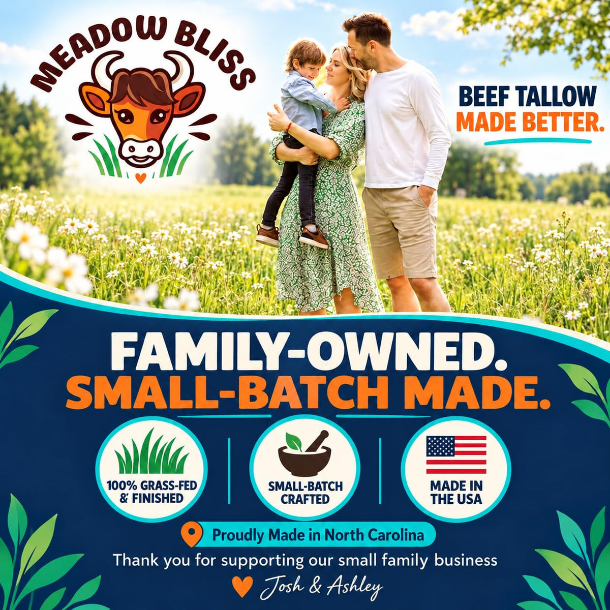 Beef Tallow for Skin - Moisturizer Cream - 100% Grass Fed - Whipped Beef Tallow - Organic Jojoba Oil - Organic Shea Butter - Supports Eczema, Rosacea+ - Made in USA - Citrus Breeze - 2 oz