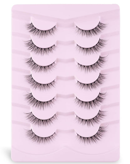 Natural Lashes Mink Natural Eyelashes False Eyelashes Natural Look False Lashes Wispy Eye Lashes Cat Eyelashes Fake Lashes UK222