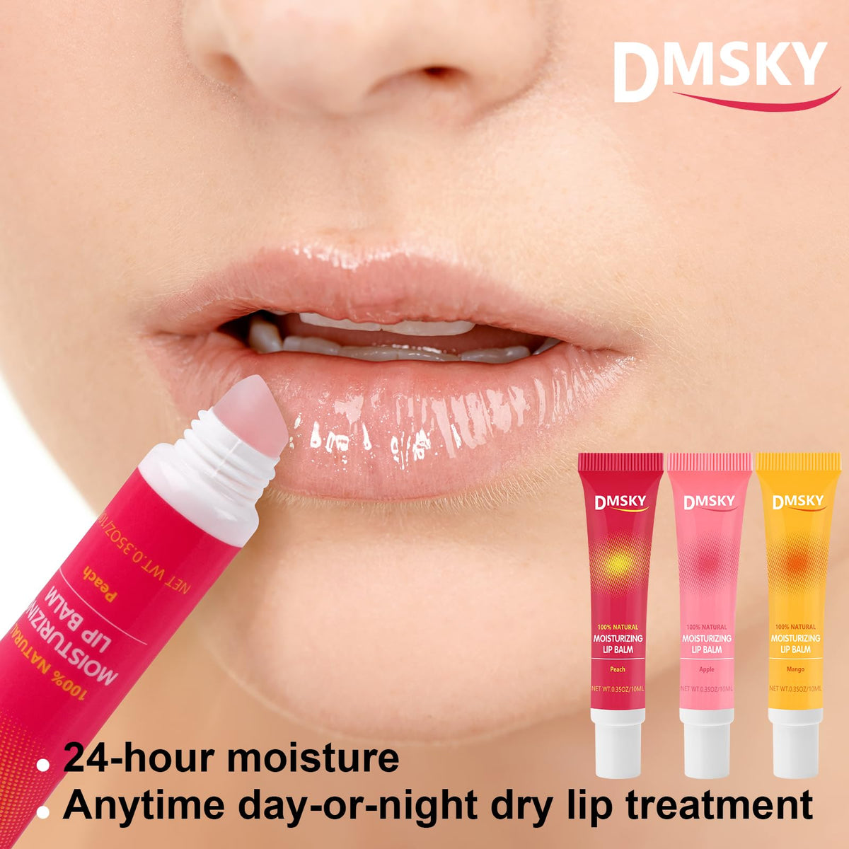 Dmsky 12 Pack Lip Gloss Bulk, Clear, Non-Sticky, 12 Flavors
