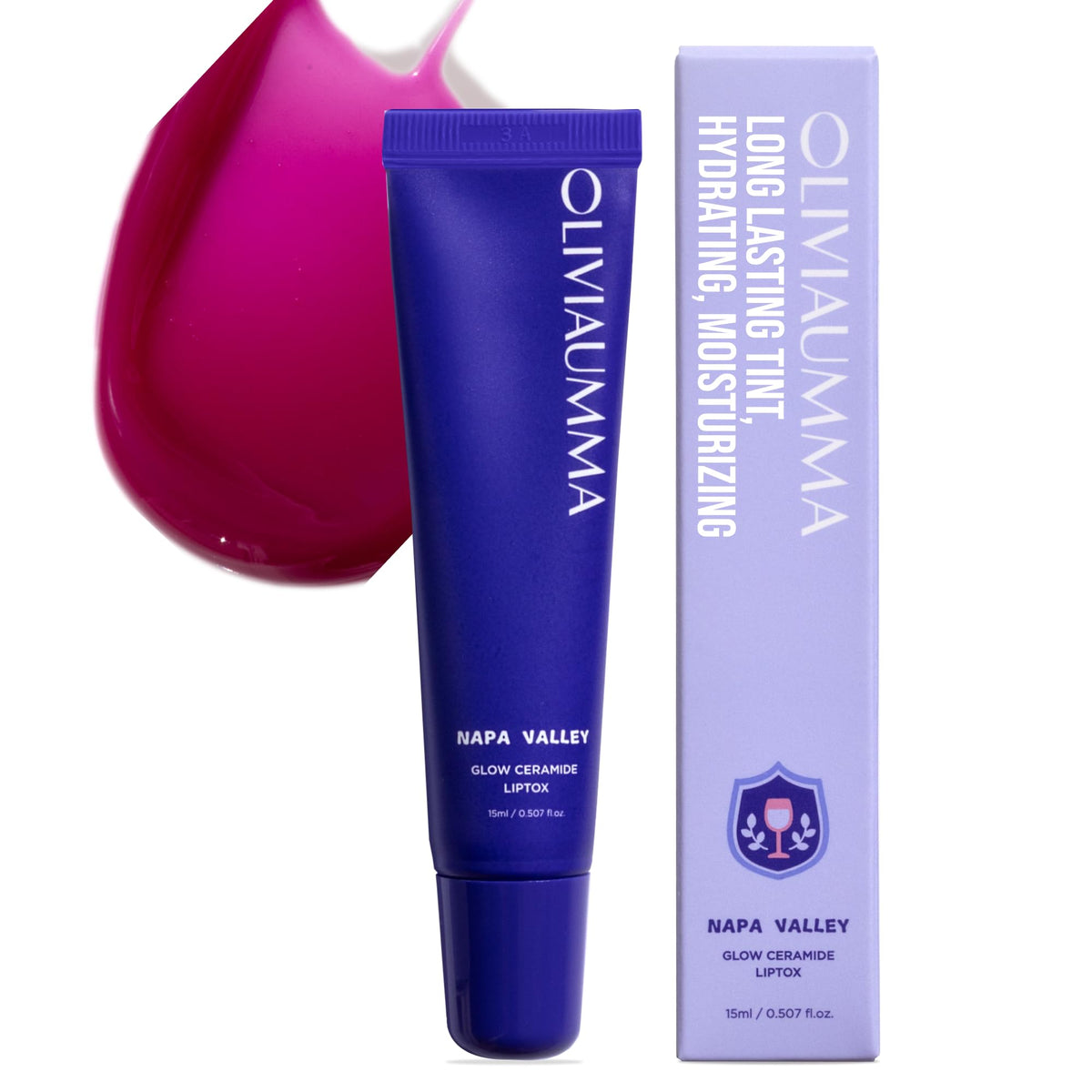 OLIVIAUMMA Glow Ceramide Liptox Napa Valley, Hydrates & Glosses Lips, 15ml