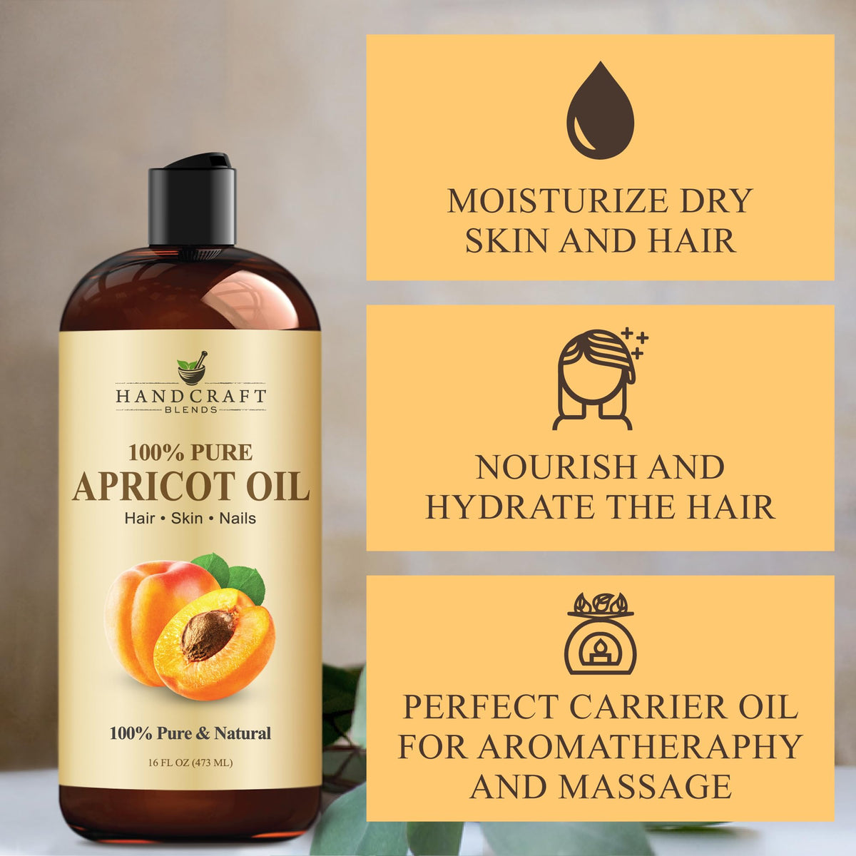 Handcraft Blends Apricot Kernel Oil - 16 Fl Oz
