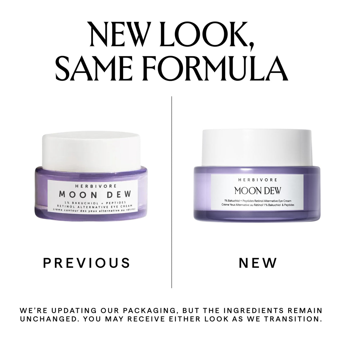 HERBIVORE Moon Dew Eye Cream | 1% Bakuchiol + Peptides, Anti Aging, 0.5 oz