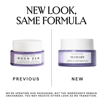HERBIVORE Moon Dew Eye Cream | 1% Bakuchiol + Peptides, Anti Aging, 0.5 oz