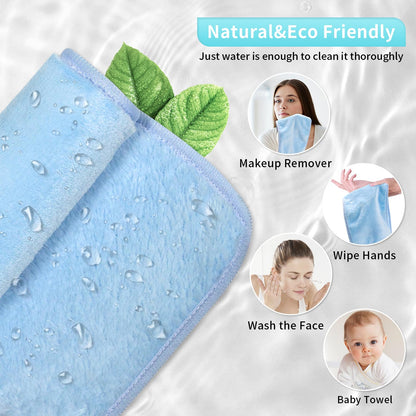 my novel things Makeup Remover Cloth 7-Day Set 15"x6.5" Reusable Washcloths