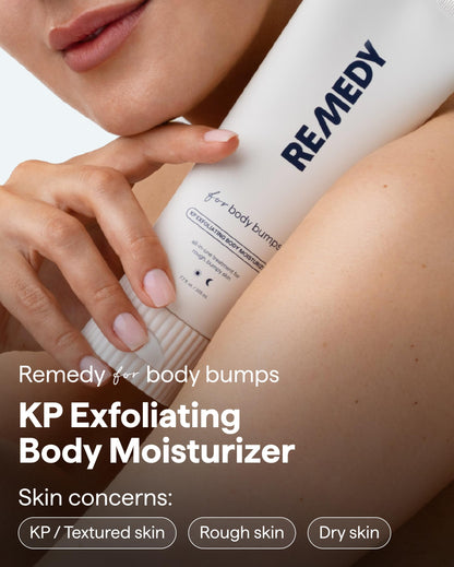 REMEDY KP Body Moisturizer, Exfoliating and Moisturizing Lotion
