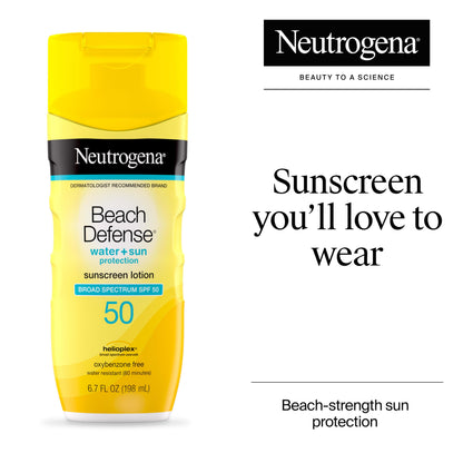 Neutrogena Beach Defense Sunscreen Lotion SPF 50, 6.7 fl oz