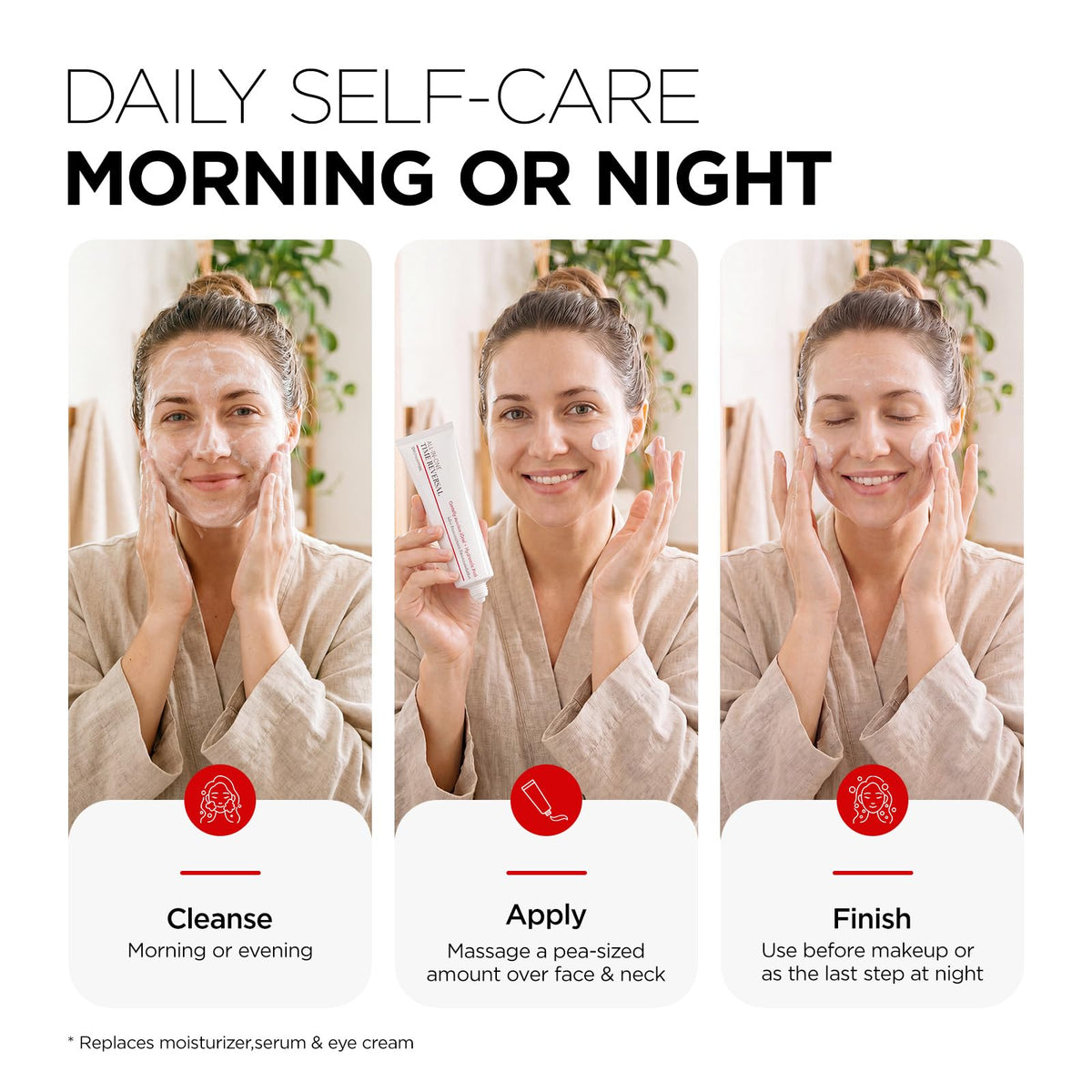 HONGRSMY Time Reverse Cream for Women 25+: Korean Skin Care All-in-One Face Moisturizer with Centella Asiatica, Niacinamide & Hyaluronic Acid - Daily Skincare for Dry Dull Sensitive Skin