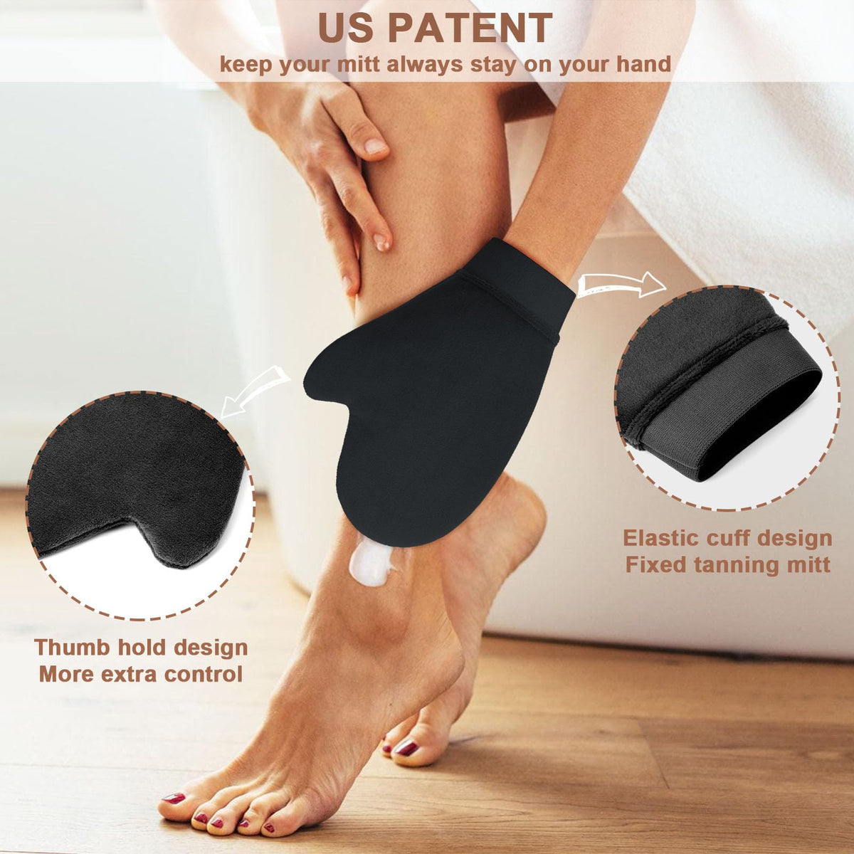2 in 1 Self Tanning Mitt Kit,Self Tanner Mitt Applicator,Tanning Brush