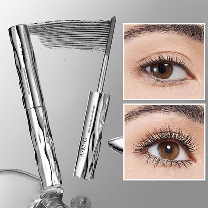 Iron Wand Mascara,New Metal Curl Waterproof Mascara, Tubular Eyelash Primer Waterproof Long Curling, Brushless Mascaras for Natural and Non-smudged Eyelash,Black (Pack of 1)