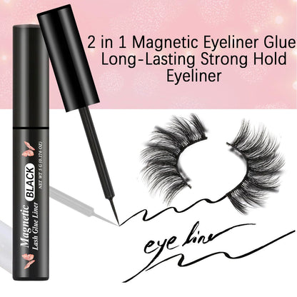 HSKIE 3 Tubes Magnetic Eyeliner for Magnetic Eyelashes Glue - Black Pack