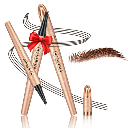 Eyebrow Pen Eye Brow Pencil 4D Microblading Waterproof Dark Brown