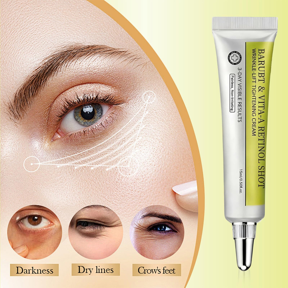 BARUBT Retinal Shot Tightening Booster Face Serum, the vita a 15ml0.5fl.oz.