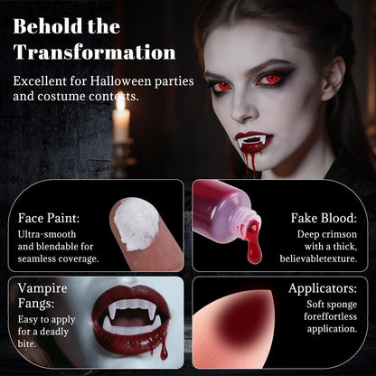 Halloween Vampire Makeup Kit,SFX Makeup Set for Special Effects Makeup