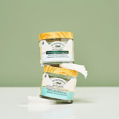 Humphreys Witch Hazel Nourishing Cleansing Pads with Aloe | 60 Rounds