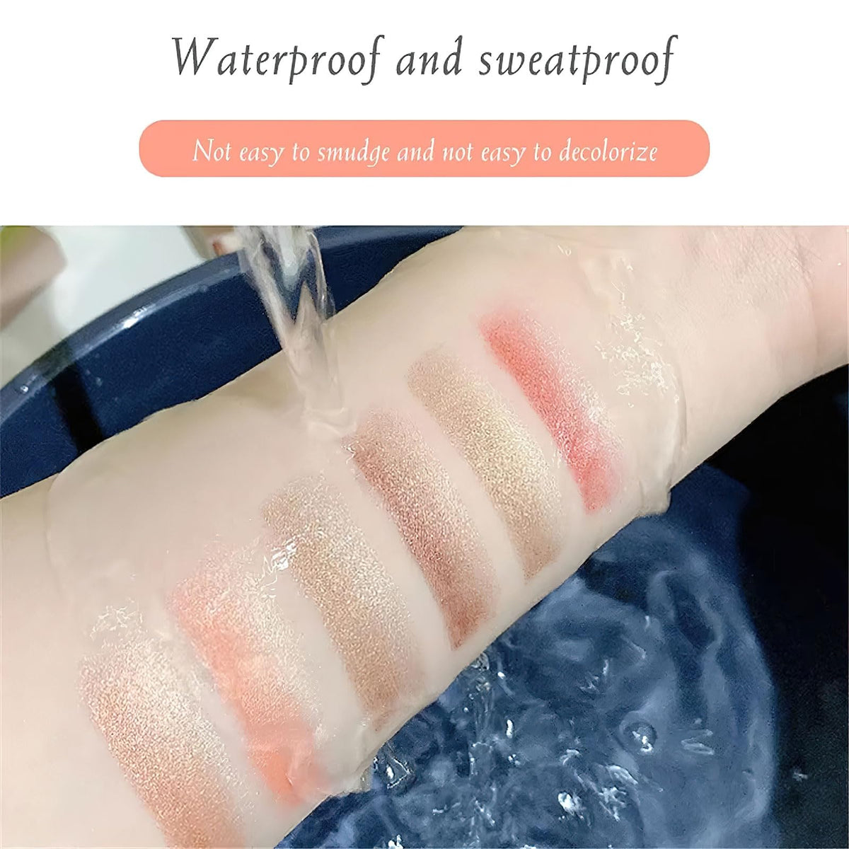 Ylapagne 6 Color Eyeshadow Stick Set, Portable Two Tone Eyeshadow Gradient Stick Glitter Gradient Eye shadow Waterproof Eye shadow Pen for Eye Make Up Tool (3 PCS) (BROWN)