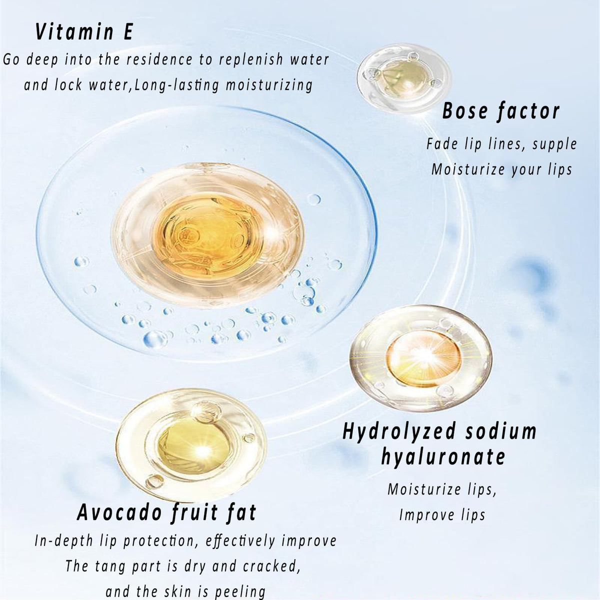 2 Pack Hyaluronic Acid Lip Balm - Refreshing Soothing Eliminate Lip Lines Lip Balm, Hydrates, Softens and Reduces Lip Lines Relieve Dryness Alcohol-Free Nourishes All Lip Skin Types