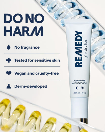 REMEDY for Dry Lips, All-In-One Hydrating Lip Treatment with Ceramides