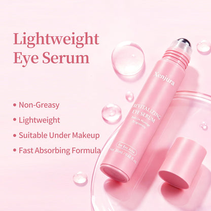 Retinol & Caffeine Under Eye Roller Serum | Xenjura Cooling Eye Cream for Puffy Eyes & Dark Circles | Anti Aging Wrinkle Remover for Fine Lines | Vegan Skincare (20ml / 0.7 fl oz)