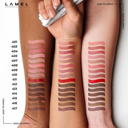Lamel Gel Lip Liner Pencil – Intense Brown – 2-in-1 Waterproof Lip Liner