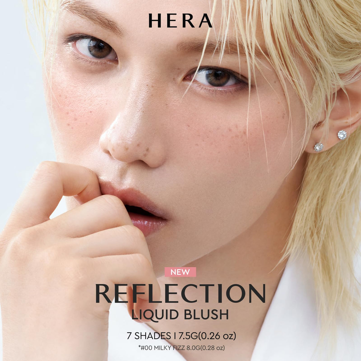 HERA Reflection Liquid Blush #183 Rosy 7.5g – Glass Skin Glow, Hydrating Serum Formula with 70% Skincare Ingredients, Buildable Radiance, Sheer Color, Korean Makeup