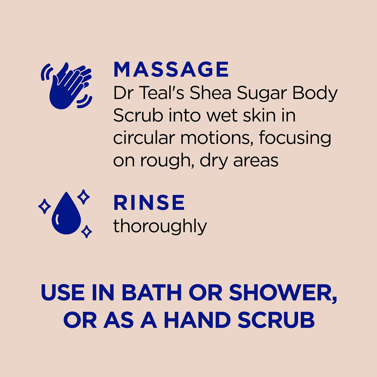 Dr Teal's Shea Sugar Body Scrub, Shea Butter with Almond Oil & Essential Oils, 19 oz (Pack of 3)