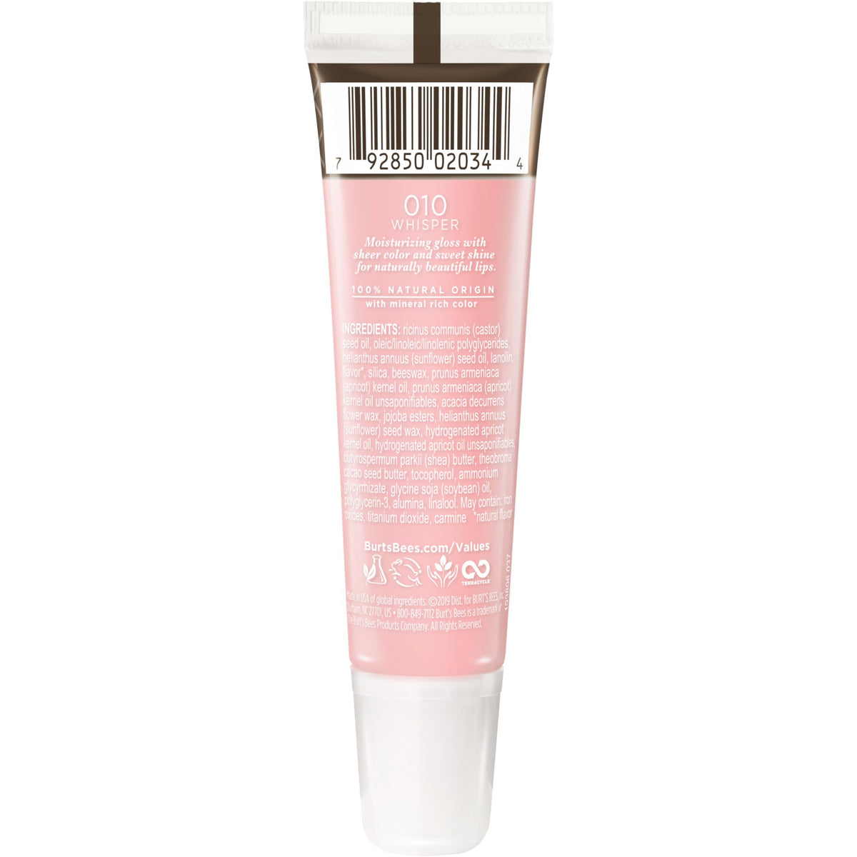 Burt's Bees Lip Gloss, Lip Shine for Women, 100% Natural Origin Makeup, Whisper