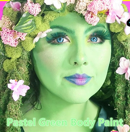 Go Ho Pastel Green Body Paint Washable for Halloween Makeup(2.37oz)