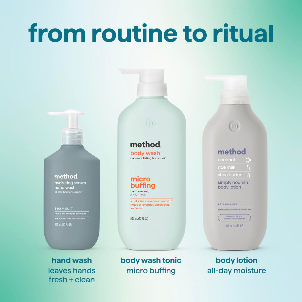 method Exfoliating Body Wash, Micro Buffing, 17 fl oz