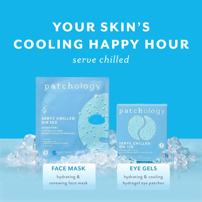 Patchology On Ice Cooling Blue Under Eye Patches For Puffy Eyes | 5 Pairs